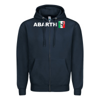 Navy abarth scorpion merch Zipper Hoodie - artisFamous