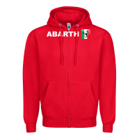 Red abarth scorpion merch Zipper Hoodie - artisFamous
