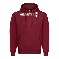Burgundy abarth scorpion merch Zipper Hoodie - artisFamous