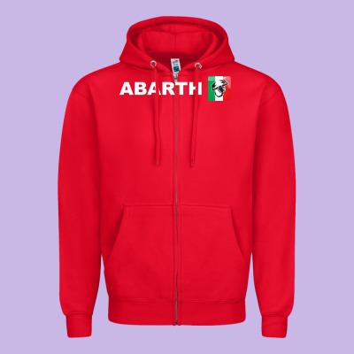 Abarth Scorpion Merch Zipper Hoodie Designed By Artisfamous