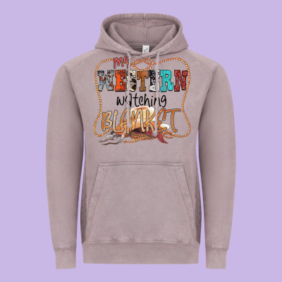 My Western Watching Blanket Vintage Hoodie Designed By Cowhidedigitalart