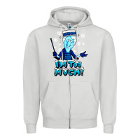 Dove Grey snow miser Zipper Hoodie - artisFamous
