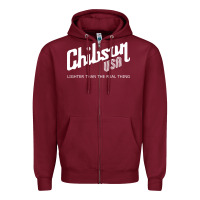 Burgundy chibson Zipper Hoodie - artisFamous