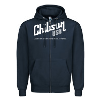 Navy chibson Zipper Hoodie - artisFamous