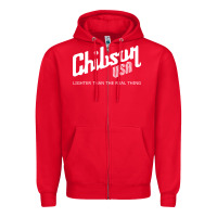 Red chibson Zipper Hoodie - artisFamous