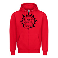 Red church of the toad of light psychedelic frog Zipper Hoodie - artisFamous