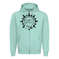 Seafoam church of the toad of light psychedelic frog Zipper Hoodie - artisFamous