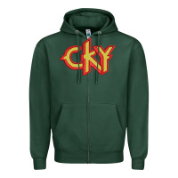 Sports Green cky Zipper Hoodie - artisFamous