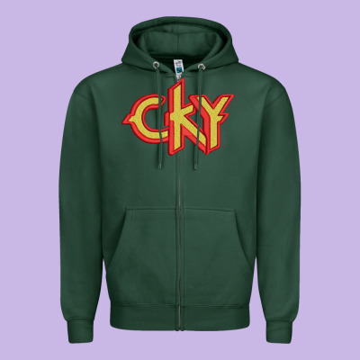 Cky Zipper Hoodie Designed By Artisfamous