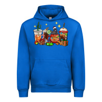 Cobalt Christmas coffee cups with Labrador Urban Hoodie - RanaPortraitStore