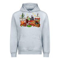 Heather Grey Christmas coffee cups with Labrador Urban Hoodie - RanaPortraitStore
