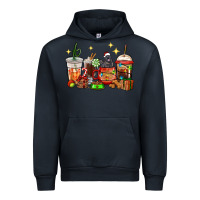 Navy Christmas coffee cups with Labrador Urban Hoodie - RanaPortraitStore