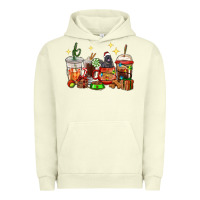 Pigment Pistachio Christmas coffee cups with Labrador Urban Hoodie - RanaPortraitStore