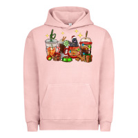 Pigment Salmon Christmas coffee cups with Labrador Urban Hoodie - RanaPortraitStore