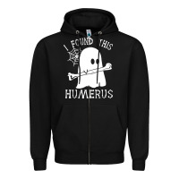 Black halloween i found this skeleton Zipper Hoodie - artisFamous