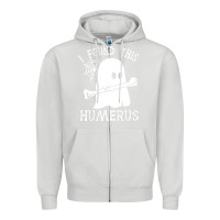 Dove Grey halloween i found this skeleton Zipper Hoodie - artisFamous