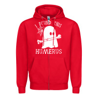 Red halloween i found this skeleton Zipper Hoodie - artisFamous
