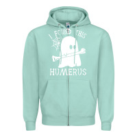 Seafoam halloween i found this skeleton Zipper Hoodie - artisFamous