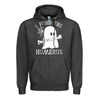 Charcoal Heather halloween i found this skeleton Zipper Hoodie - artisFamous