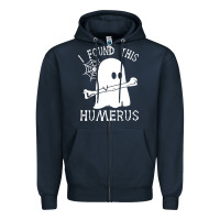 Navy halloween i found this skeleton Zipper Hoodie - artisFamous