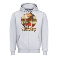 Heather Grey emperor’s new groove kuzco llama no touchy Zipper Hoodie - artisFamous