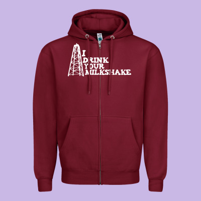 I Drink Your Milkshake Zipper Hoodie Designed By Artisfamous