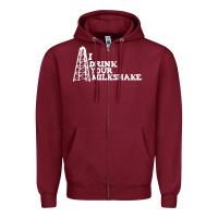 Burgundy i drink your milkshake Zipper Hoodie - artisFamous
