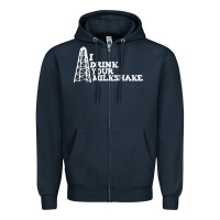 Navy i drink your milkshake Zipper Hoodie - artisFamous