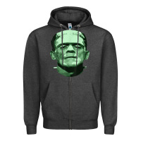 Charcoal Heather frankenstein Zipper Hoodie - artisFamous