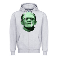 Heather Grey frankenstein Zipper Hoodie - artisFamous