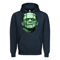 Navy frankenstein Zipper Hoodie - artisFamous