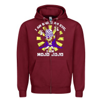 Burgundy i am mojo jojo Zipper Hoodie - artisFamous
