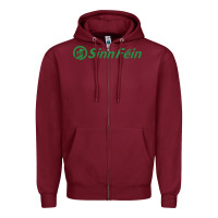 Burgundy SINN FÉIN PARTY IN UNITED KINGDOM Zipper Hoodie - artisFamous