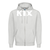 Dove Grey kix Zipper Hoodie - artisFamous