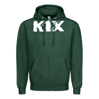 Sports Green kix Zipper Hoodie - artisFamous