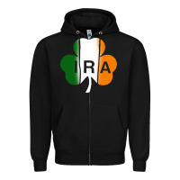 Black ira irish lucky shamrock Zipper Hoodie - artisFamous