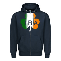 Navy ira irish lucky shamrock Zipper Hoodie - artisFamous