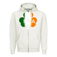 Oatmeal Heather ira irish lucky shamrock Zipper Hoodie - artisFamous