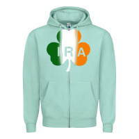 Seafoam ira irish lucky shamrock Zipper Hoodie - artisFamous