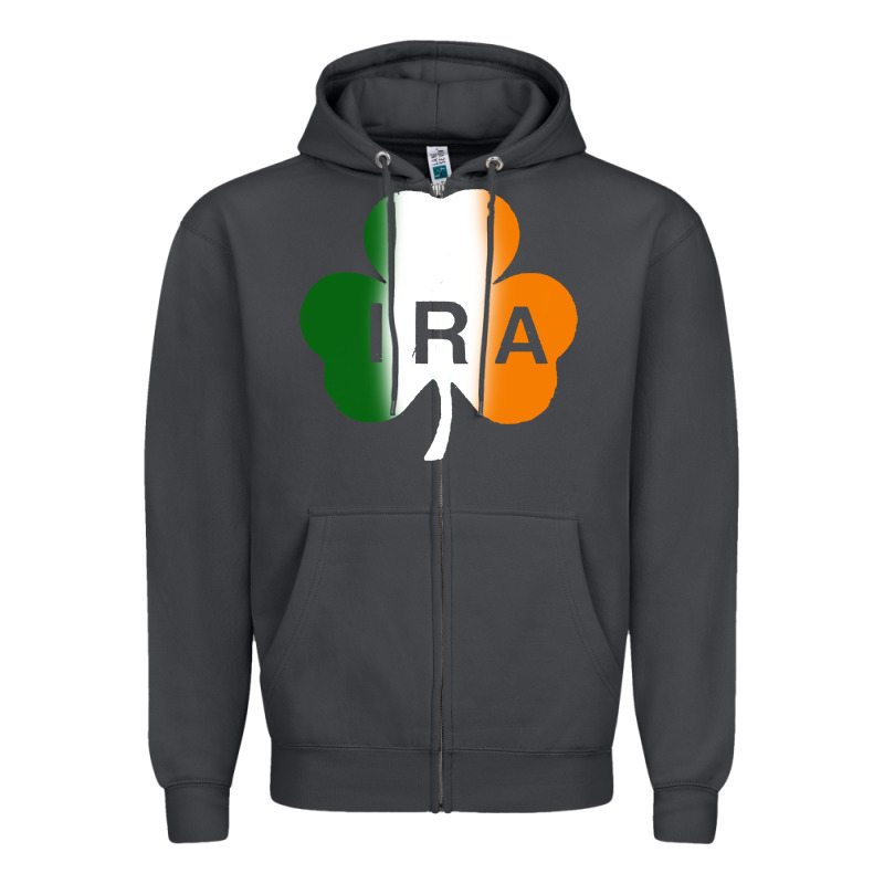 Ira Irish Lucky Shamrock Zipper Hoodie by artisFamous | Teevron