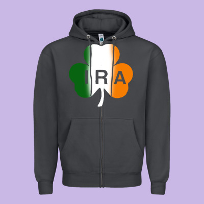Ira Irish Lucky Shamrock Zipper Hoodie Designed By Artisfamous