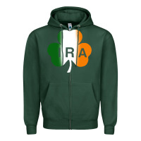 Sports Green ira irish lucky shamrock Zipper Hoodie - artisFamous