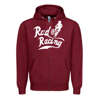 Burgundy rad racing cycle classic Zipper Hoodie - artisFamous