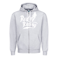 Heather Grey rad racing cycle classic Zipper Hoodie - artisFamous