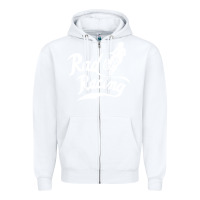 White rad racing cycle classic Zipper Hoodie - artisFamous