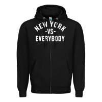 Black new york vs everybody Zipper Hoodie - artisFamous
