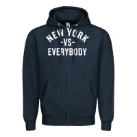 Navy new york vs everybody Zipper Hoodie - artisFamous