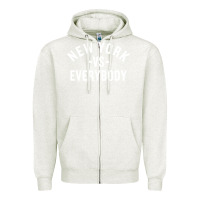 Oatmeal Heather new york vs everybody Zipper Hoodie - artisFamous