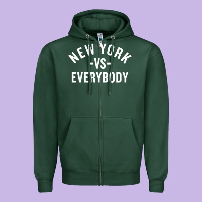 New York Vs Everybody Zipper Hoodie Designed By Artisfamous