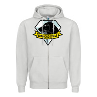 Dove Grey diamond dogs classic Zipper Hoodie - artisFamous